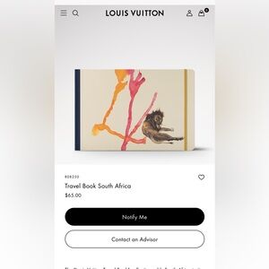 BN Louis Vuitton collector travel book. South Africa. Sold out